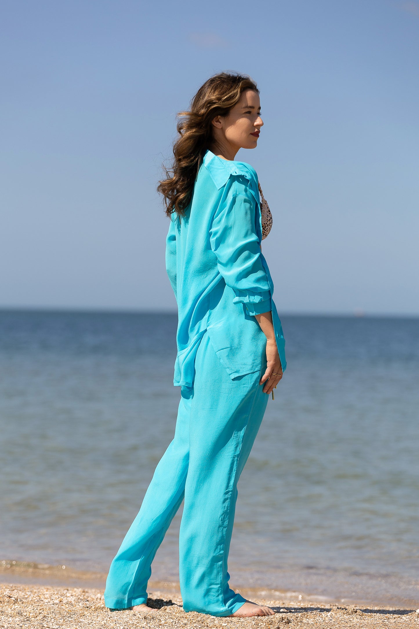 XO by Kali Silk Crepe Rainbow Mist Pants