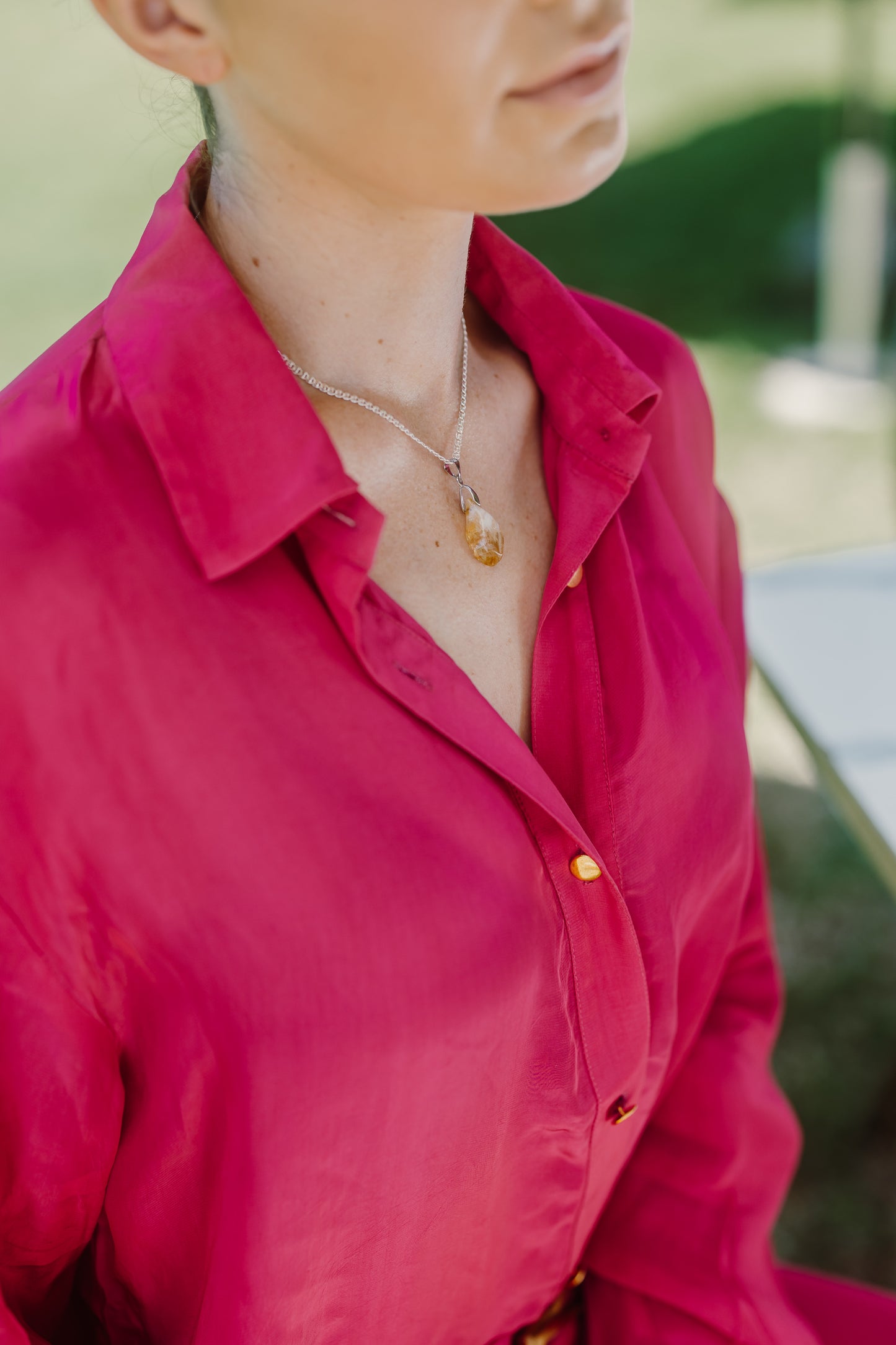 Soleil d'Or Citrine Pendant Necklace | XO Clothing
